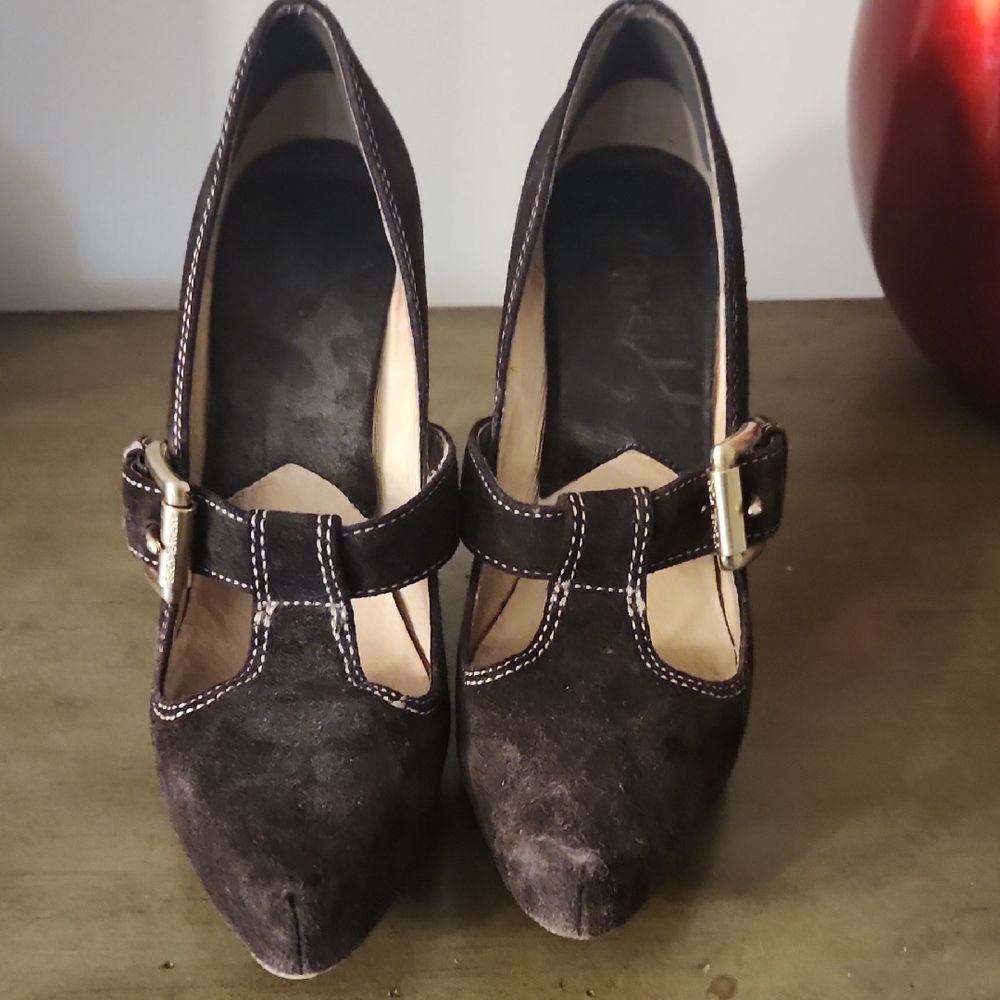 Michael Kors Dark Brown Heels with Buckle